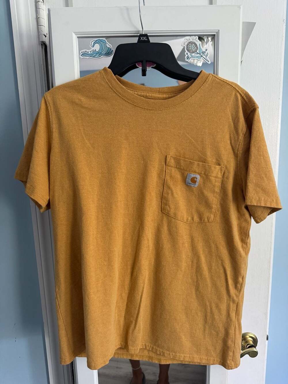 Carhartt Original Fit Pocket T-Shirt Yellow Size L 12/14